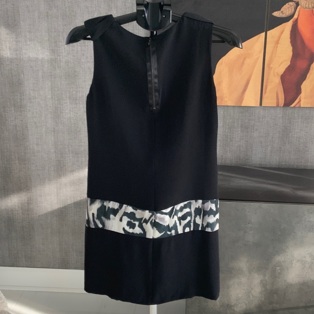 Teenflo Black & animal print Silk Mini Dress - 4 - Picture 3 of 7